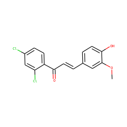 COc1cc(/C=C/C(=O)c2ccc(Cl)cc2Cl)ccc1O ZINC000007743528