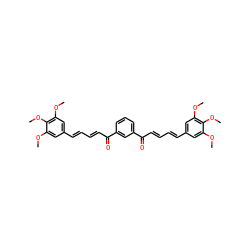COc1cc(/C=C/C=C/C(=O)c2cccc(C(=O)/C=C/C=C/c3cc(OC)c(OC)c(OC)c3)c2)cc(OC)c1OC ZINC000169310186