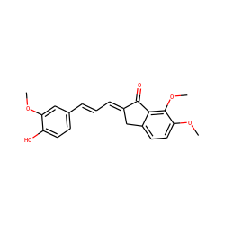 COc1cc(/C=C/C=C2\Cc3ccc(OC)c(OC)c3C2=O)ccc1O ZINC000169310181