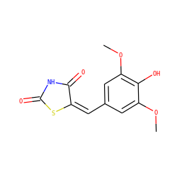 COc1cc(/C=C2/SC(=O)NC2=O)cc(OC)c1O ZINC000000974070