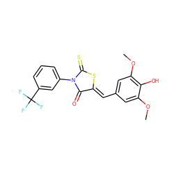 COc1cc(/C=C2\SC(=S)N(c3cccc(C(F)(F)F)c3)C2=O)cc(OC)c1O ZINC000001136094