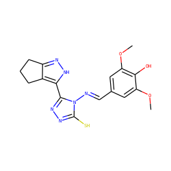 COc1cc(/C=N/n2c(S)nnc2-c2[nH]nc3c2CCC3)cc(OC)c1O ZINC000018166296