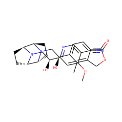COc1cc([C@@H](O)CN2[C@H]3CC[C@H]2[C@H]2CC[C@H]3N2C[C@H](O)c2ccc3c(c2C)COC3=O)ncc1C#N ZINC000205537189