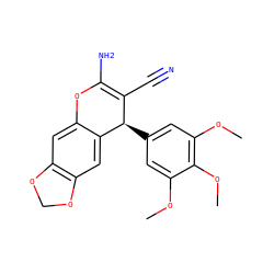 COc1cc([C@@H]2C(C#N)=C(N)Oc3cc4c(cc32)OCO4)cc(OC)c1OC ZINC000002502491