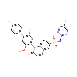 COc1cc(-c2ccc(F)cc2)c(F)cc1-n1c(=O)ccc2cc(S(=O)(=O)Nc3ncc(F)cn3)ccc21 ZINC001772589879