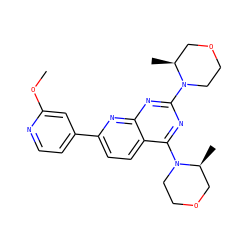 COc1cc(-c2ccc3c(N4CCOC[C@@H]4C)nc(N4CCOC[C@@H]4C)nc3n2)ccn1 ZINC000139675638