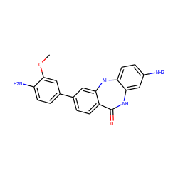 COc1cc(-c2ccc3c(c2)Nc2ccc(N)cc2NC3=O)ccc1N ZINC000028710742