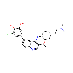 COc1cc(-c2ccc3ncc(C(C)=O)c(N[C@H]4CC[C@H](CCN(C)C)CC4)c3c2)cc(Cl)c1O ZINC000473165189