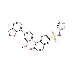 COc1cc(-c2cccc3c2OCC3)ccc1-n1c(=O)ccc2cc(S(=O)(=O)Nc3ccon3)ccc21 ZINC001772616998