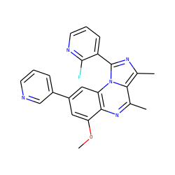 COc1cc(-c2cccnc2)cc2c1nc(C)c1c(C)nc(-c3cccnc3F)n12 ZINC000653786683