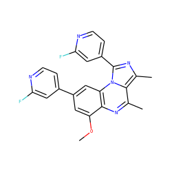 COc1cc(-c2ccnc(F)c2)cc2c1nc(C)c1c(C)nc(-c3ccnc(F)c3)n12 ZINC000653785012