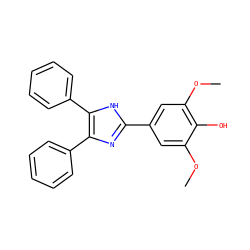 COc1cc(-c2nc(-c3ccccc3)c(-c3ccccc3)[nH]2)cc(OC)c1O ZINC000001195613