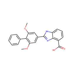 COc1cc(-c2nc3c(C(=O)O)cccc3[nH]2)cc(OC)c1-c1ccccc1 ZINC000113981712