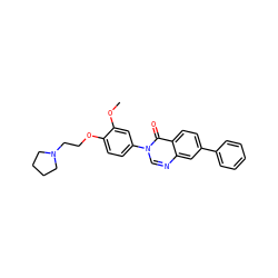 COc1cc(-n2cnc3cc(-c4ccccc4)ccc3c2=O)ccc1OCCN1CCCC1 ZINC000034892300