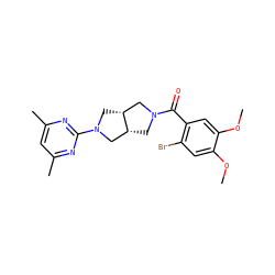 COc1cc(Br)c(C(=O)N2C[C@@H]3CN(c4nc(C)cc(C)n4)C[C@@H]3C2)cc1OC ZINC000116822989