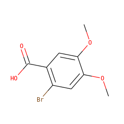 COc1cc(Br)c(C(=O)O)cc1OC ZINC000000161475