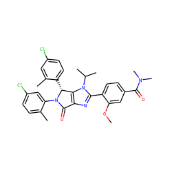 COc1cc(C(=O)N(C)C)ccc1-c1nc2c(n1C(C)C)[C@@H](c1ccc(Cl)cc1C)N(c1cc(Cl)ccc1C)C2=O ZINC000169705505