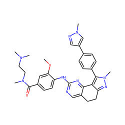 COc1cc(C(=O)N(C)CCN(C)C)ccc1Nc1ncc2c(n1)-c1c(nn(C)c1-c1ccc(-c3cnn(C)c3)cc1)CC2 ZINC000224946750