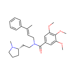 COc1cc(C(=O)N(C/C=C(\C)c2ccccc2)CC[C@@H]2CCCN2C)cc(OC)c1OC ZINC000084614428
