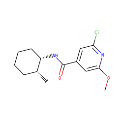 COc1cc(C(=O)N[C@H]2CCCC[C@H]2C)cc(Cl)n1 ZINC000096787269
