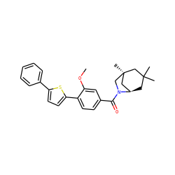 COc1cc(C(=O)N2C[C@]3(C)C[C@H]2CC(C)(C)C3)ccc1-c1ccc(-c2ccccc2)s1 ZINC000049045271