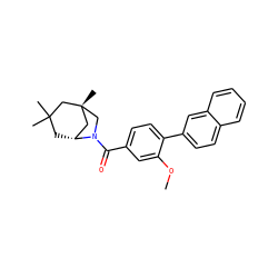 COc1cc(C(=O)N2C[C@]3(C)C[C@H]2CC(C)(C)C3)ccc1-c1ccc2ccccc2c1 ZINC000049037132