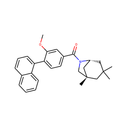 COc1cc(C(=O)N2C[C@]3(C)C[C@H]2CC(C)(C)C3)ccc1-c1cccc2ccccc12 ZINC000049036828
