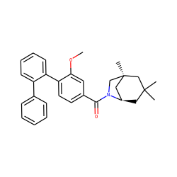 COc1cc(C(=O)N2C[C@]3(C)C[C@H]2CC(C)(C)C3)ccc1-c1ccccc1-c1ccccc1 ZINC000049050615