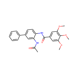 COc1cc(C(=O)Nc2ccc(-c3ccccc3)cc2NC(C)=O)cc(OC)c1OC ZINC000082150882