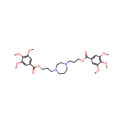 COc1cc(C(=O)OCCCN2CCCN(CCCOC(=O)c3cc(OC)c(OC)c(OC)c3)CC2)cc(OC)c1OC ZINC000022454221