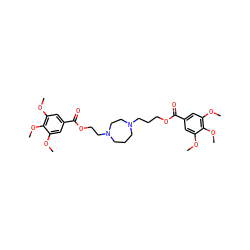 COc1cc(C(=O)OCCCN2CCCN(CCOC(=O)c3cc(OC)c(OC)c(OC)c3)CC2)cc(OC)c1OC ZINC000095755682