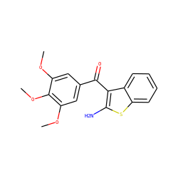 COc1cc(C(=O)c2c(N)sc3ccccc23)cc(OC)c1OC ZINC000028460112