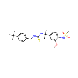 COc1cc(C(C)(C)NC(=S)NCc2ccc(C(C)(C)C)cc2)ccc1NS(C)(=O)=O ZINC000014973400