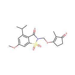 COc1cc(C(C)C)c2c(c1)S(=O)(=O)N(COC1=C(C)C(=O)CC1)C2=O ZINC000013744349