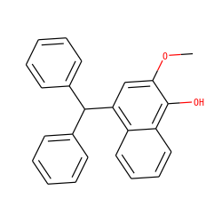 COc1cc(C(c2ccccc2)c2ccccc2)c2ccccc2c1O ZINC000005699410