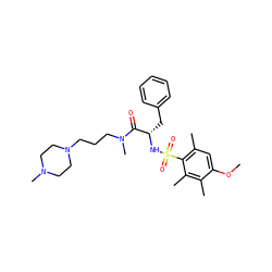 COc1cc(C)c(S(=O)(=O)N[C@@H](Cc2ccccc2)C(=O)N(C)CCCN2CCN(C)CC2)c(C)c1C ZINC000071331545