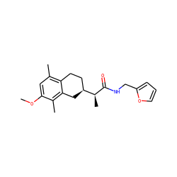 COc1cc(C)c2c(c1C)C[C@H]([C@H](C)C(=O)NCc1ccco1)CC2 ZINC000004222628