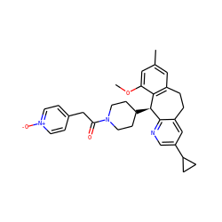 COc1cc(C)cc2c1[C@H](C1CCN(C(=O)Cc3cc[n+]([O-])cc3)CC1)c1ncc(C3CC3)cc1CC2 ZINC000029546444