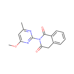 COc1cc(C)nc(N2C(=O)Cc3ccccc3C2=O)n1 ZINC000013440222