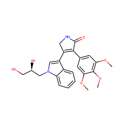 COc1cc(C2=C(c3cn(C[C@H](O)CO)c4ccccc34)CNC2=O)cc(OC)c1OC ZINC000040379168