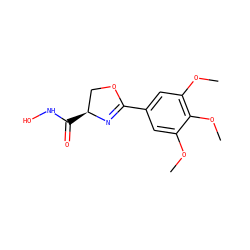 COc1cc(C2=N[C@@H](C(=O)NO)CO2)cc(OC)c1OC ZINC000026939377