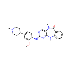 COc1cc(C2CCN(C)CC2)ccc1Nc1ncc2c(n1)N(C)c1ccccc1C(=O)N2C ZINC000066077084