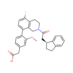 COc1cc(CC(=O)O)ccc1-c1ccc(F)c2c1CN(C(=O)C[C@@H]1CCc3ccccc31)CC2 ZINC000144199046