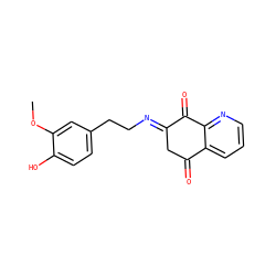 COc1cc(CC/N=C2\CC(=O)c3cccnc3C2=O)ccc1O ZINC000100897884