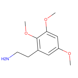 COc1cc(CCN)c(OC)c(OC)c1 ZINC000001684288