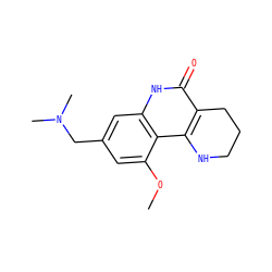 COc1cc(CN(C)C)cc2[nH]c(=O)c3c(c12)NCCC3 ZINC000118734490