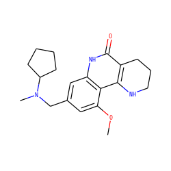 COc1cc(CN(C)C2CCCC2)cc2[nH]c(=O)c3c(c12)NCCC3 ZINC000118734648