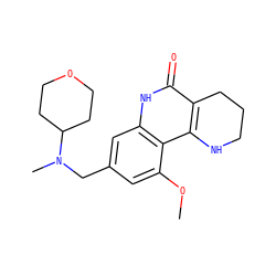 COc1cc(CN(C)C2CCOCC2)cc2[nH]c(=O)c3c(c12)NCCC3 ZINC000118733297