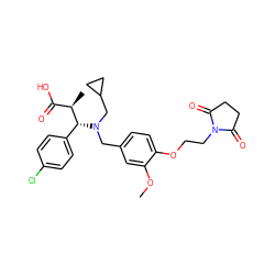 COc1cc(CN(CC2CC2)[C@H](c2ccc(Cl)cc2)[C@H](C)C(=O)O)ccc1OCCN1C(=O)CCC1=O ZINC000207213229