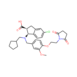 COc1cc(CN(CC2CCCC2)[C@@H]2c3ccc(Cl)cc3C[C@@H]2C(=O)O)ccc1OCCN1C(=O)CCC1=O ZINC000225128134